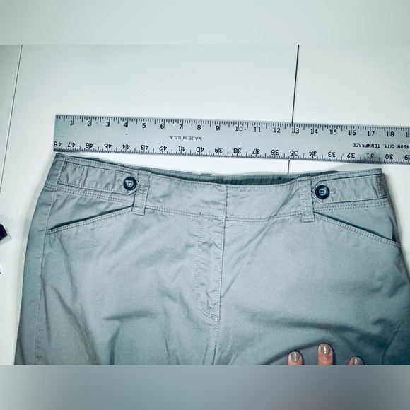 Ann Taylor Signature Pants Trouser Fit Gray Flat Front Straight Leg SZ 12 - Picture 11 of 16